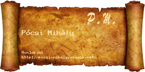 Pócsi Mihály névjegykártya